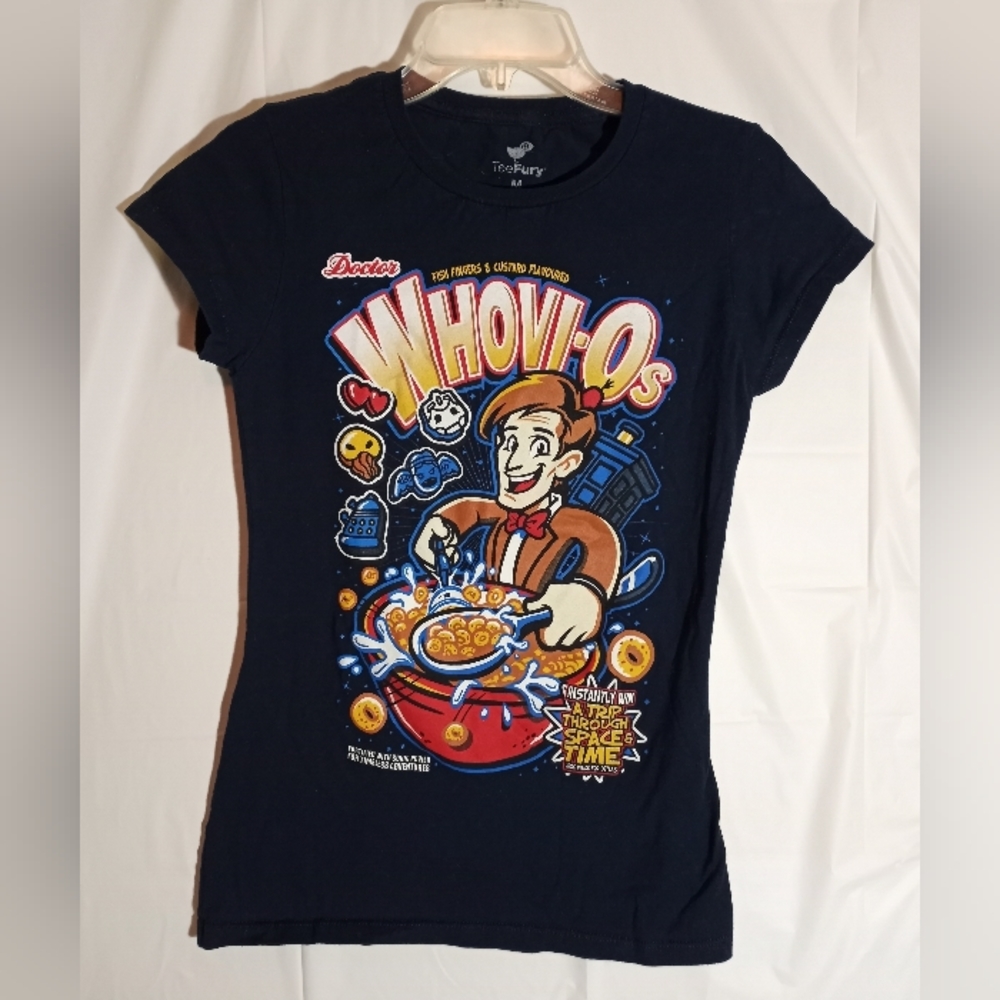 DR. Who Whovi-O's Tee Shirt Teefury size Medium Navy Blue